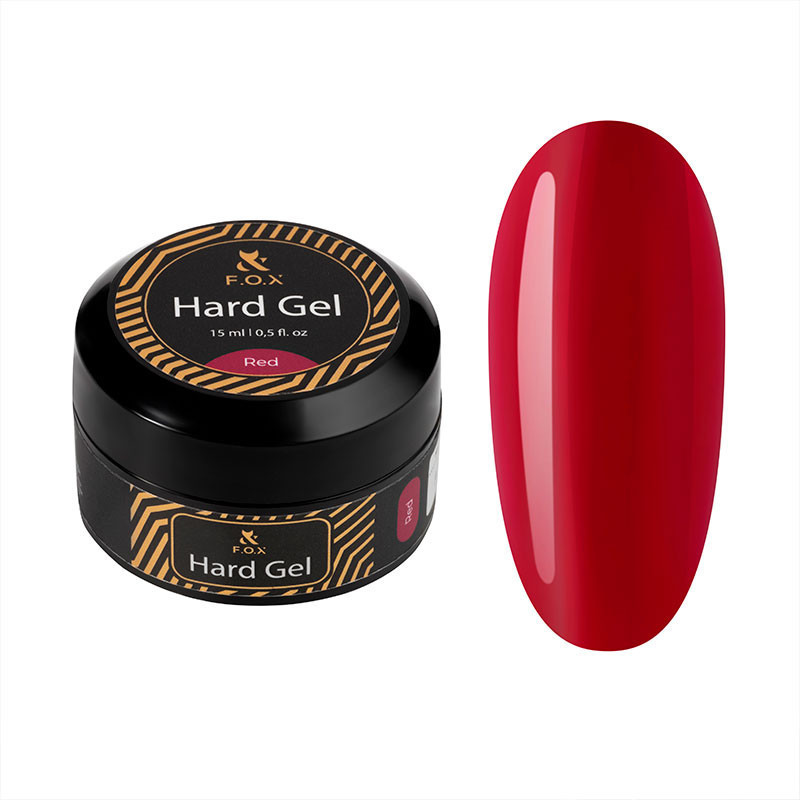 Rakennusgeeli - Hard gel F.O.X - Red - 15 ml