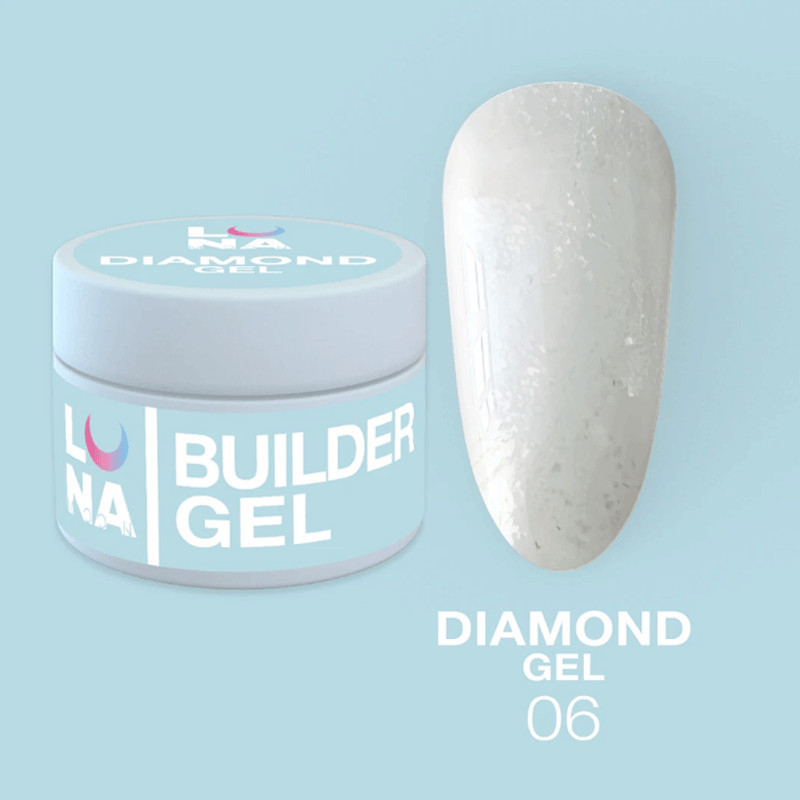 Diamond -pidennysgeeli LUNAMOON Nr 6 - 15ml
