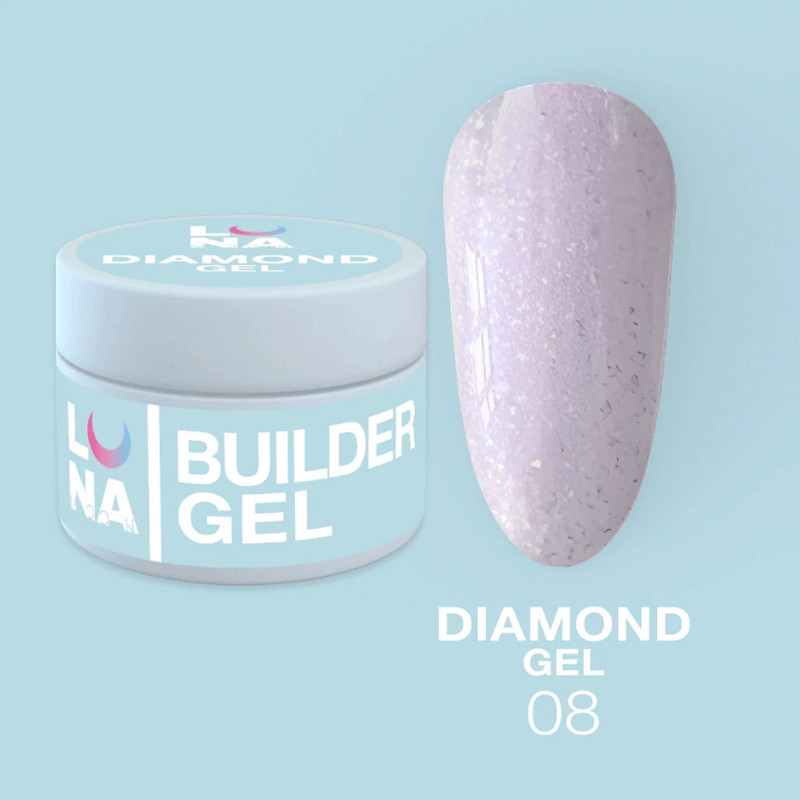 Diamond -pidennysgeeli LUNAMOON Nr 8 - 15ml