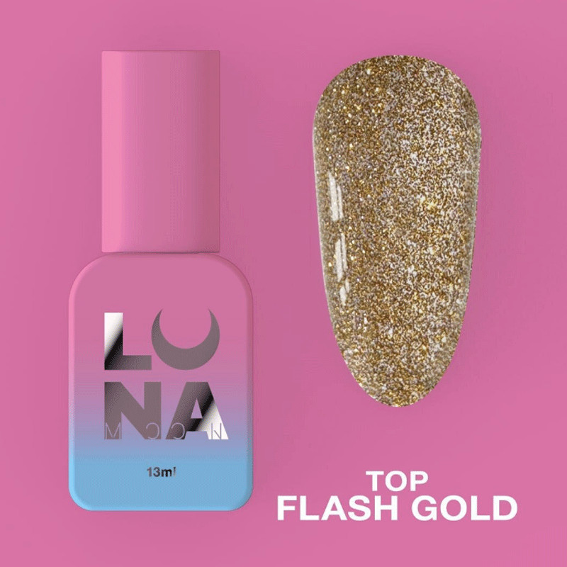 Päällyslakka Lunamoon Top Flash Gold  - 13ml