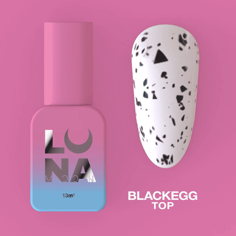 Matte top without sticky layer - Lunamoon Top Matt Blackegg - 13ml