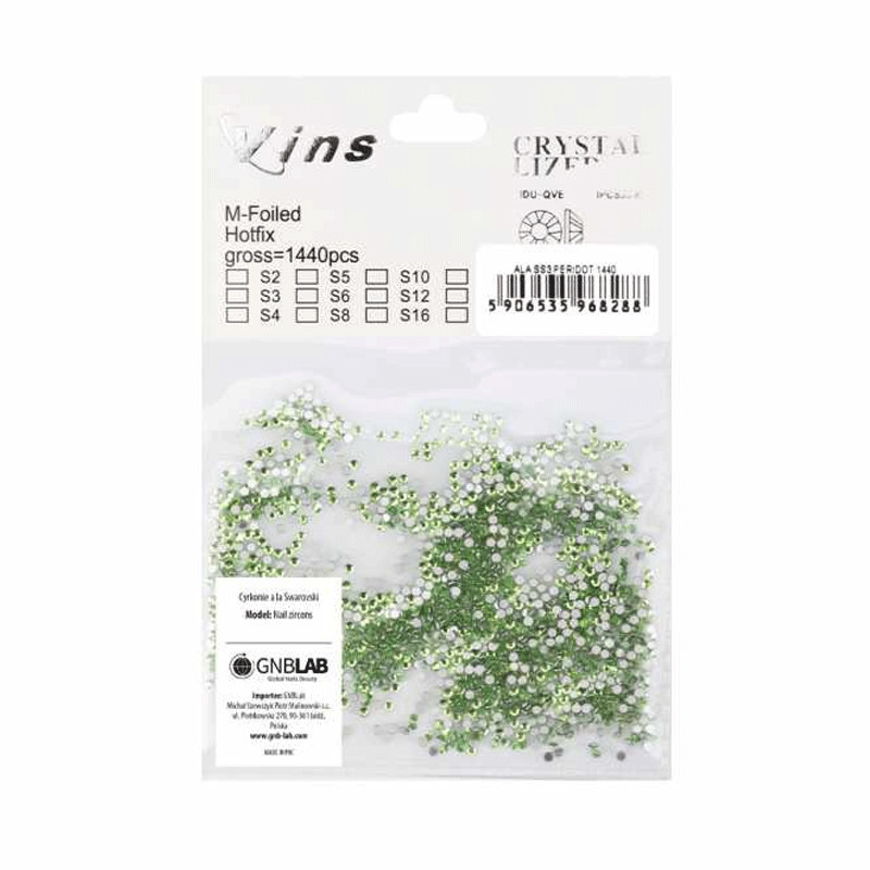 Crystals Peridot, ss3, 1440 pcs