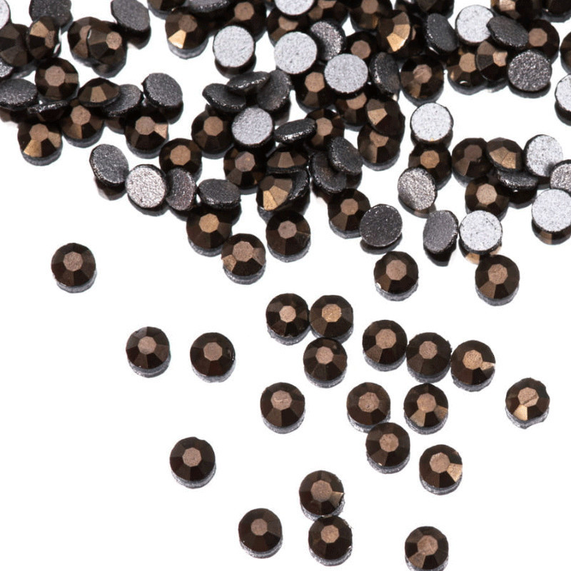 Crystals Jet Hematite, ss3, 1440 pcs