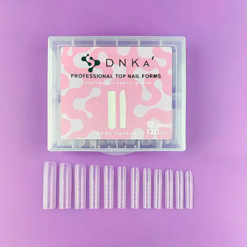 Dual Forms (ylämuotit) – DNKa Top Nail Forms Square Sharp – 120 kpl