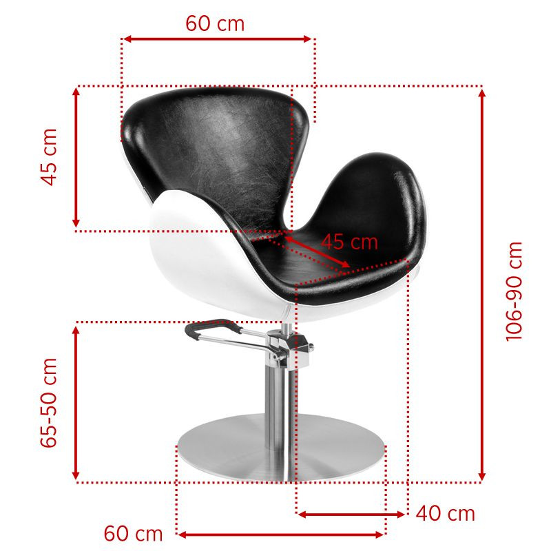 Gabbiano black and white barber chair amsterdam