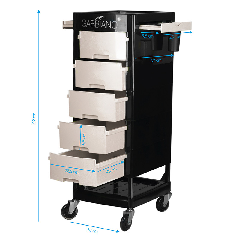 Gabbiano hairdressing assistant ft65 black / white