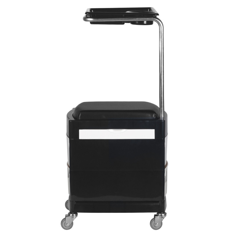 Helper - pedicure stool 16 plus black / white