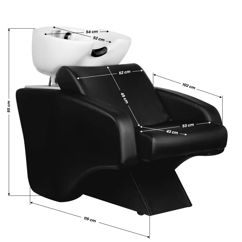 Hair system hairdressing wash unit c38 black