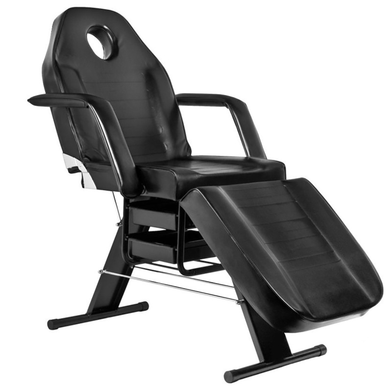 Basic 202 cosmetic chair with trays black