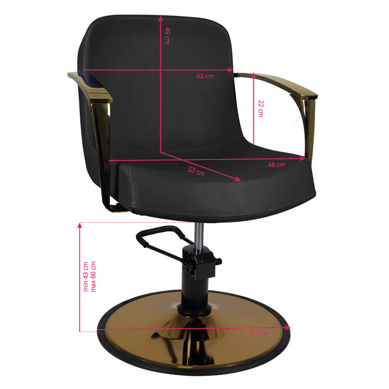 Gabbiano styling chair golden Bologna black