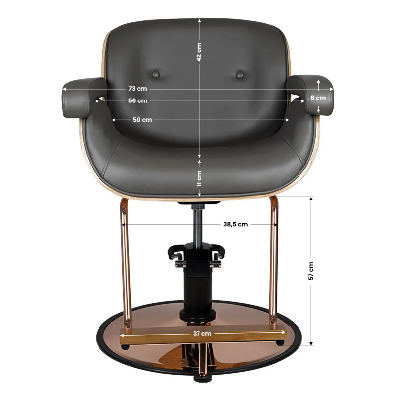 Gabbiano hairdressing chair gray venice