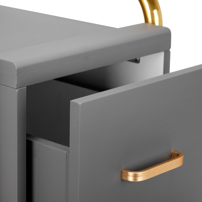 GABBIANO HAIRDRESSER TROLLEY SOLO GOLD GRAY