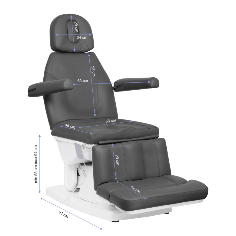 Electro-floor cosmetic chair kate 4 strong. gray