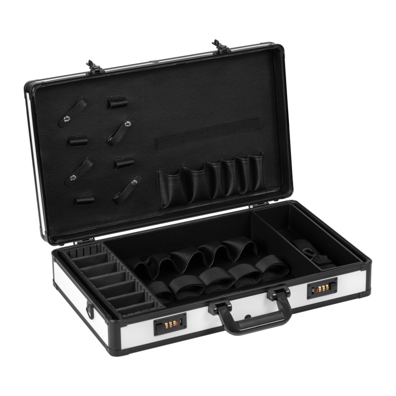 BARBER WHITE AND BLACK HAIRDRESSING SUITCASE