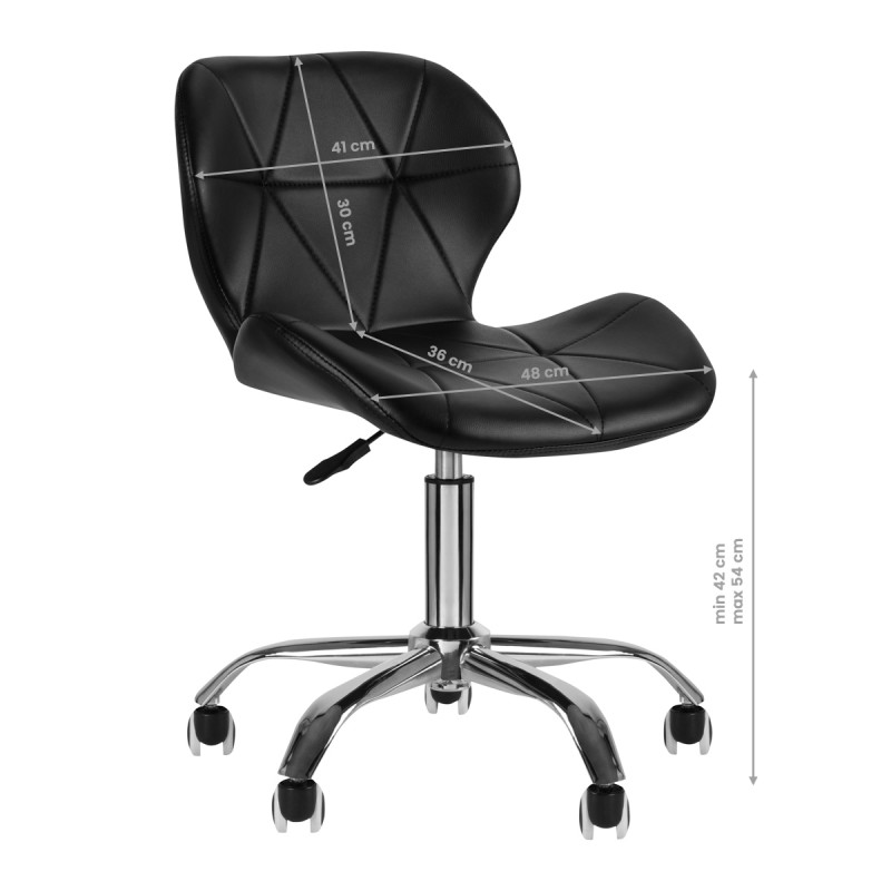 COSMETIC STOOL QS-06 BLACK
