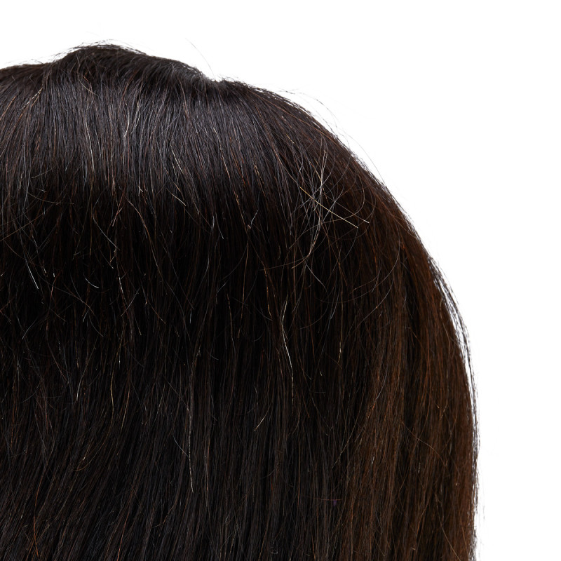Gabbiano WZ1 hairdressing training head, natural hair, color 1, length 16"