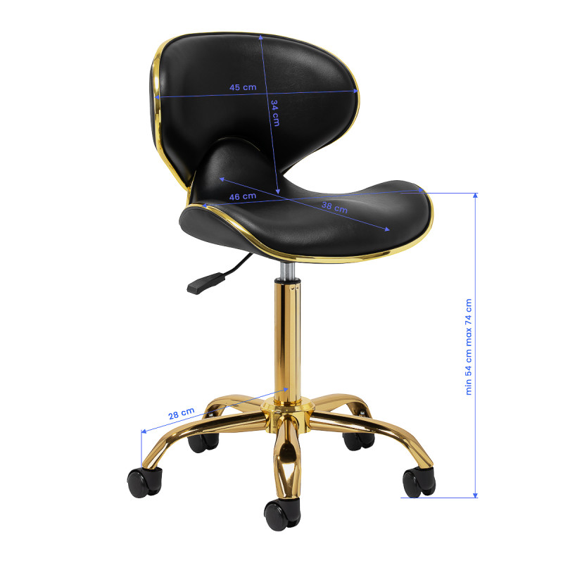 Gabbiano cosmetic stool Q-4599G black