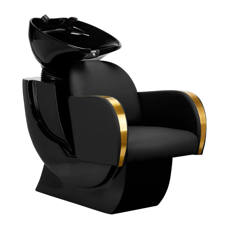 Gabbiano hairdressing wash unit Malaga gold and black