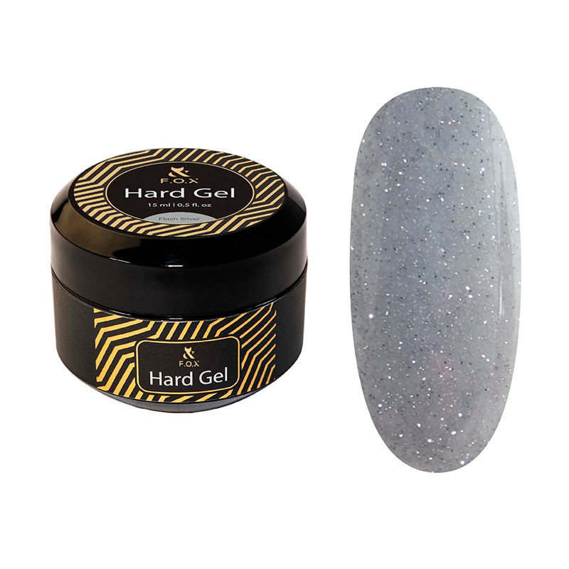 Hard gel F.O.X - Flash Silver - 15 ml