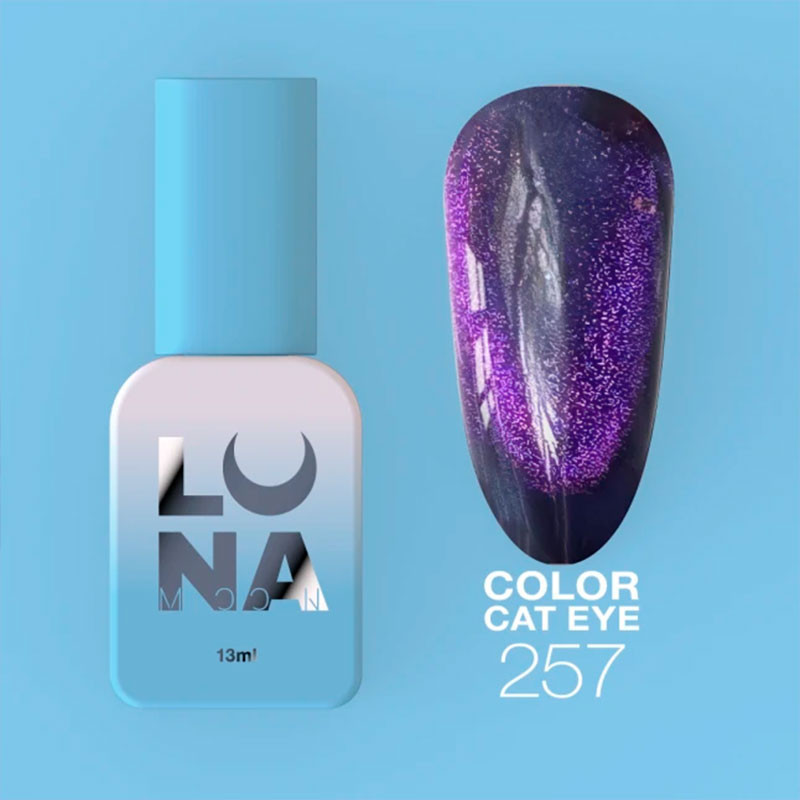 Цветной гель-лак Lunamoon Cat Eye Nr 257 - 13 ml