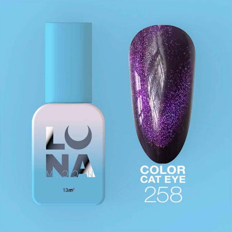 Цветной гель-лак Lunamoon Cat Eye Nr 258 - 13 ml