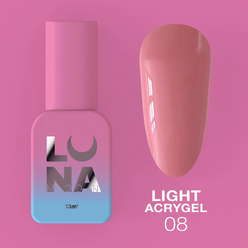 Жидкий акригель - Liquid Light Acrygel - Lunamoon Nr 8 - 13ml