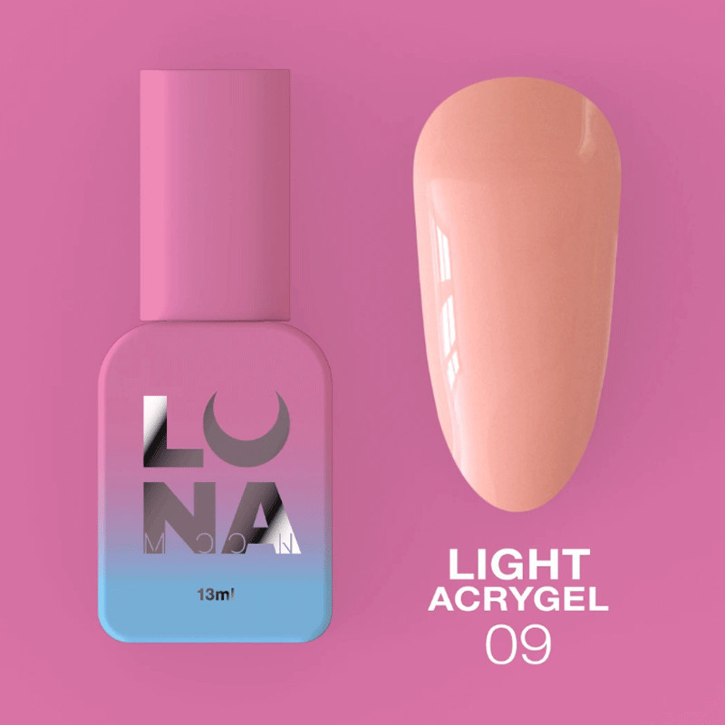 Жидкий акригель - Liquid Light Acrygel - Lunamoon Nr 9 - 13ml