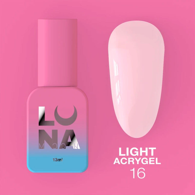 Жидкий акригель - Liquid Light Acrygel - Lunamoon Nr 16 - 13ml