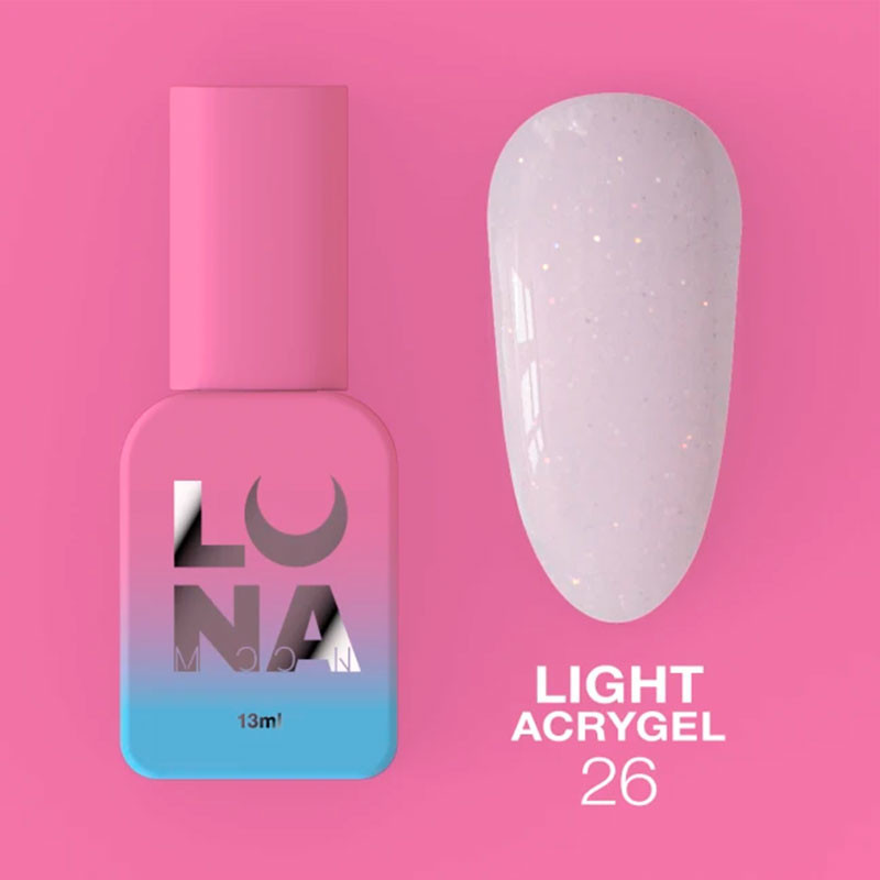 Жидкий акригель - Liquid Light Acrygel - Lunamoon Nr 26 - 13ml