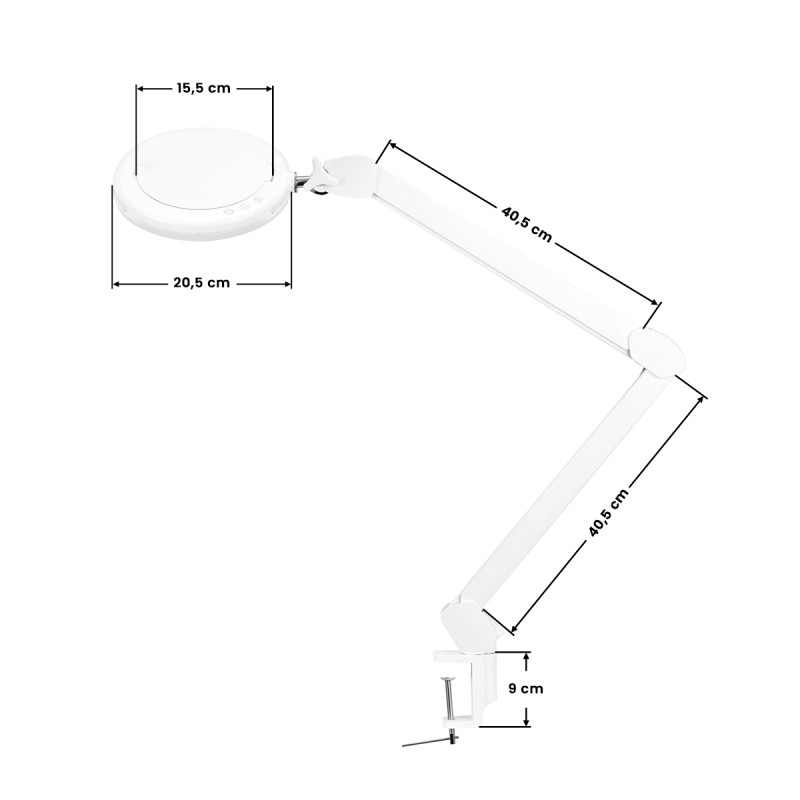 LED LUPA LED GLOW 8021 LAMP ADJUSTABLE COLOR OF LIGHT