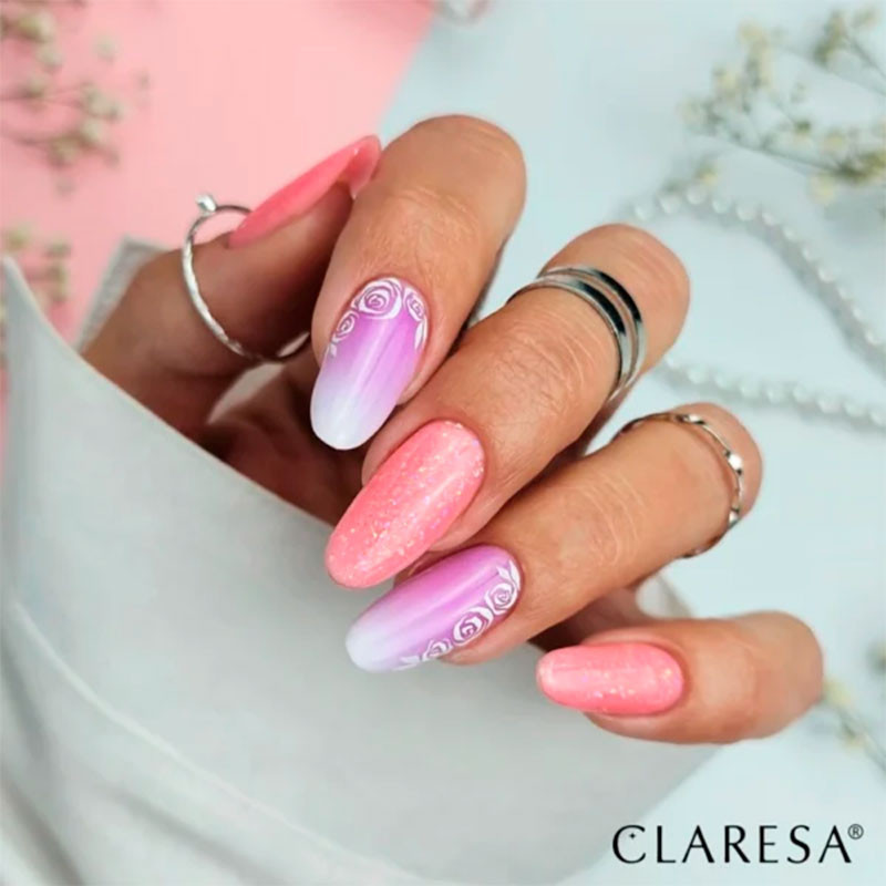 Базовое покрытие  Brush Easy Gel Base Claresa Glitter Peach - 5 g