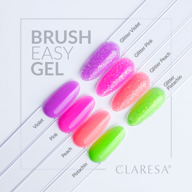 Brush Easy Gel Base Claresa Glitter Violet - 5 g