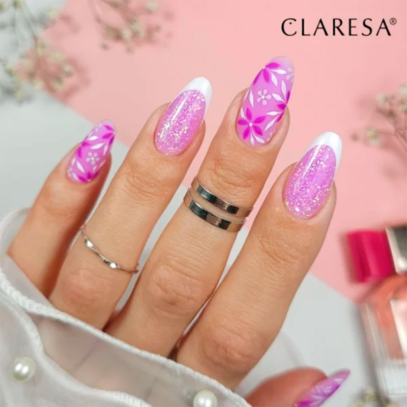Базовое покрытие  Brush Easy Gel Base Claresa Glitter Violet - 5 g