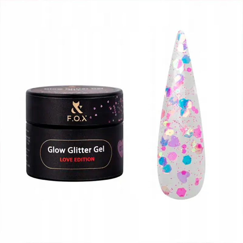 Gel paint - Glow Glitter - Gel Love Edition F.O.X 012 - 5 ml