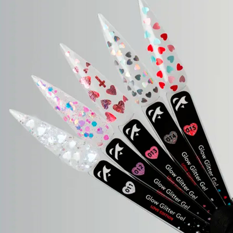 Geelimaali - Glow Glitter - Gel Love Edition F.O.X 012 - 5 ml