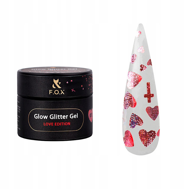 Geelimaali - Glow Glitter - Gel Love Edition F.O.X 013 - 5 ml