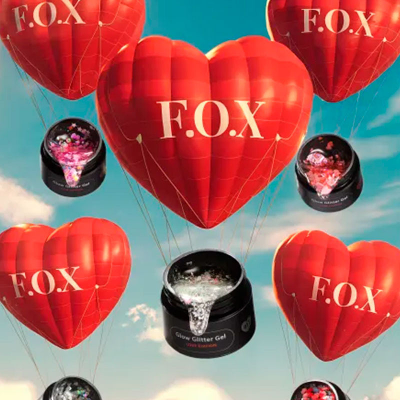 Geelimaali - Glow Glitter - Gel Love Edition F.O.X 013 - 5 ml