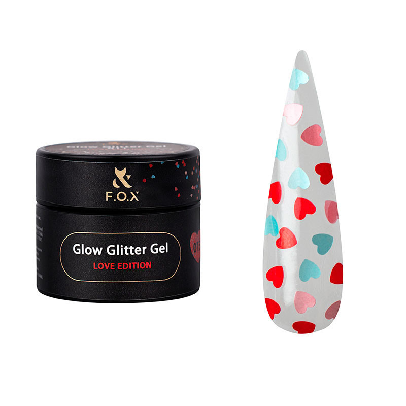 Geelimaali - Glow Glitter - Gel Love Edition F.O.X 015 - 5 ml