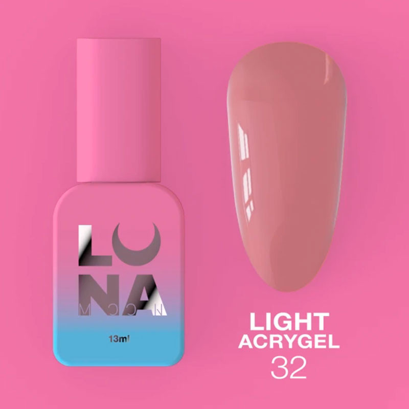Жидкий акригель - Liquid Light Acrygel - Lunamoon Nr 32 - 13ml