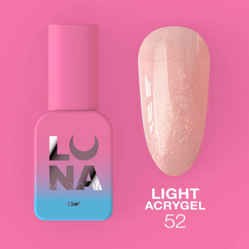Жидкий акригель - Liquid Light Acrygel - Lunamoon Nr 52 - 13ml