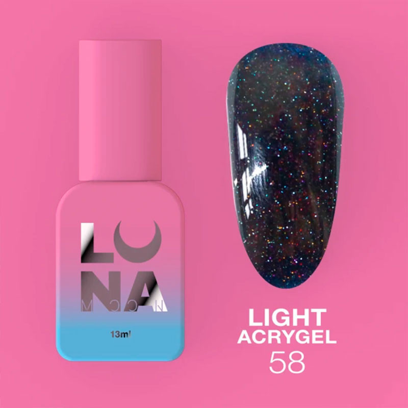 Жидкий акригель - Liquid Light Acrygel - Lunamoon Nr 58 - 13ml