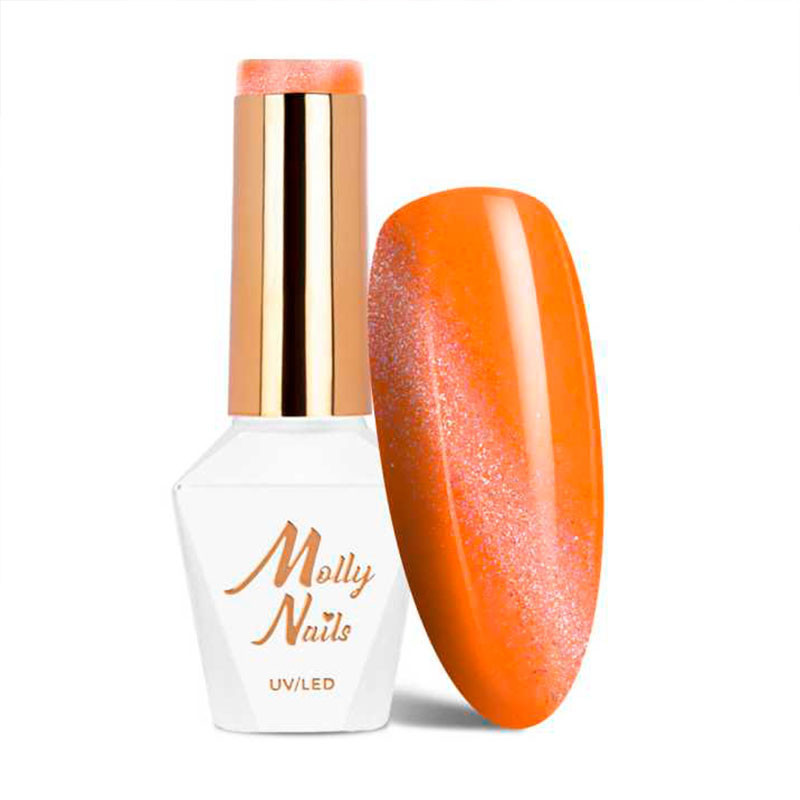 Цветной гель-лак Molly Nails Neon Flash Cat Eye 171 - 8 г