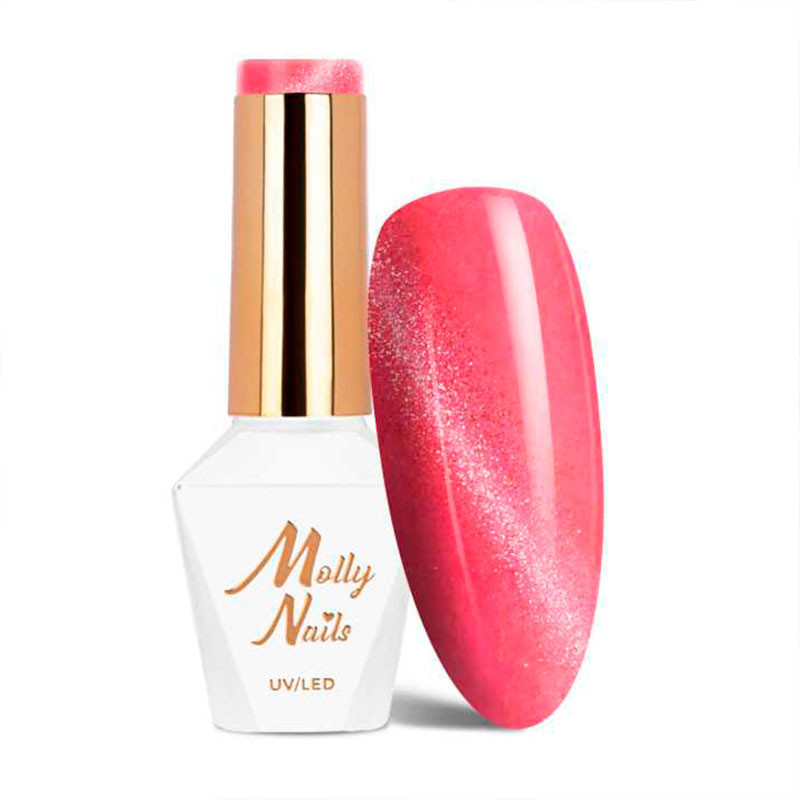 Цветной гель-лак Molly Nails Neon Flash Cat Eye 172 - 8 г