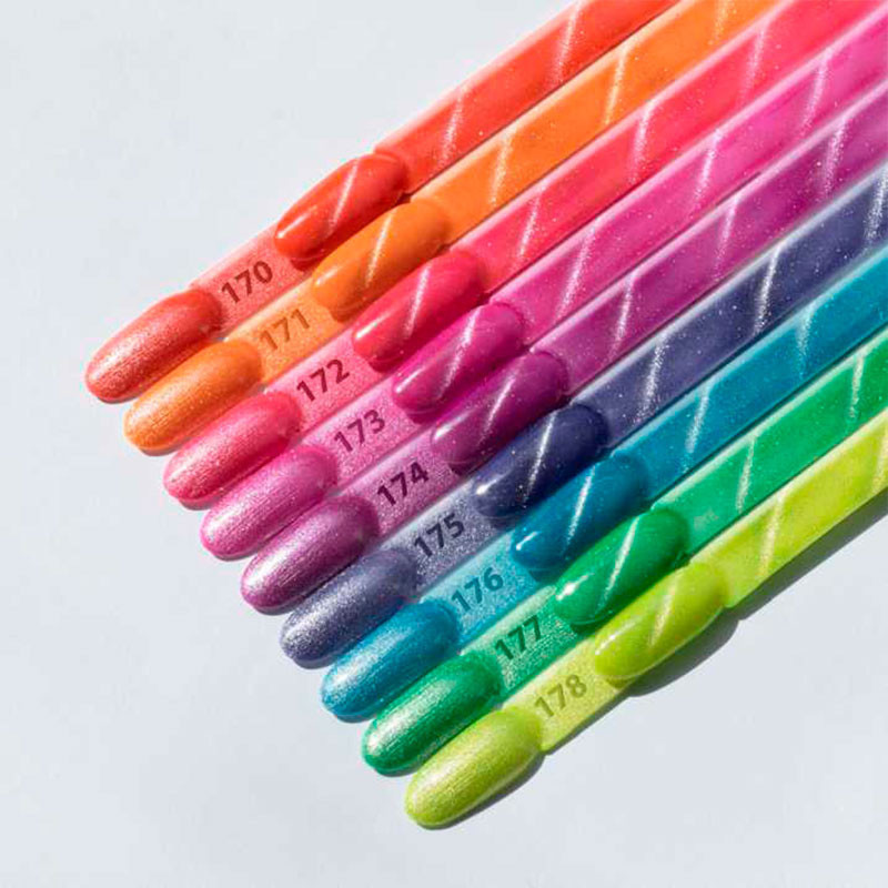 Цветной гель-лак Molly Nails Neon Flash Cat Eye 173 - 8 г