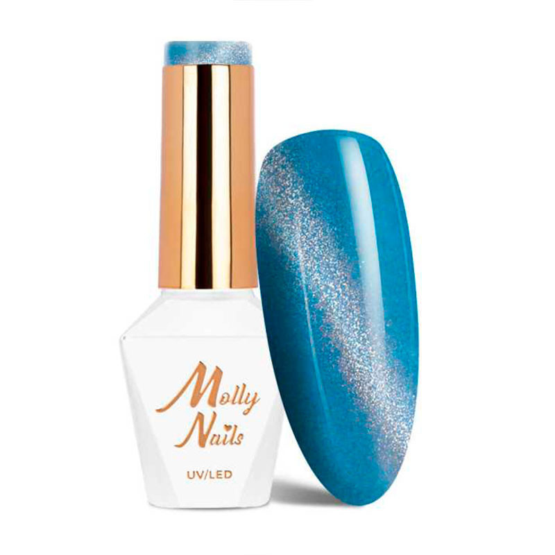 Color Gel Polish Molly Nails Neon Flash Cat Eye 176 - 8 g