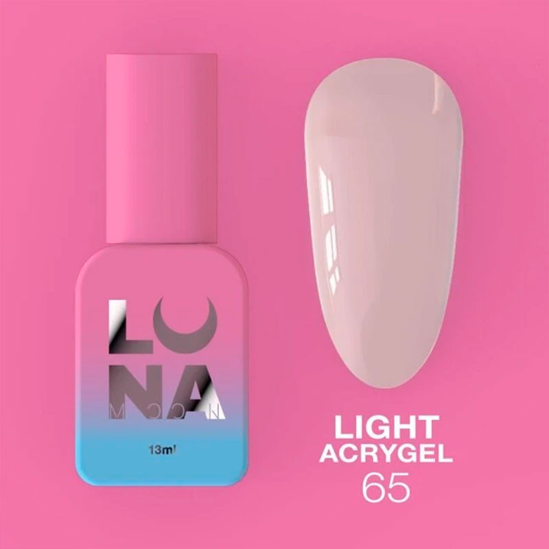 Жидкий акригель - Liquid Light Acrygel - Lunamoon Nr 65 - 13ml
