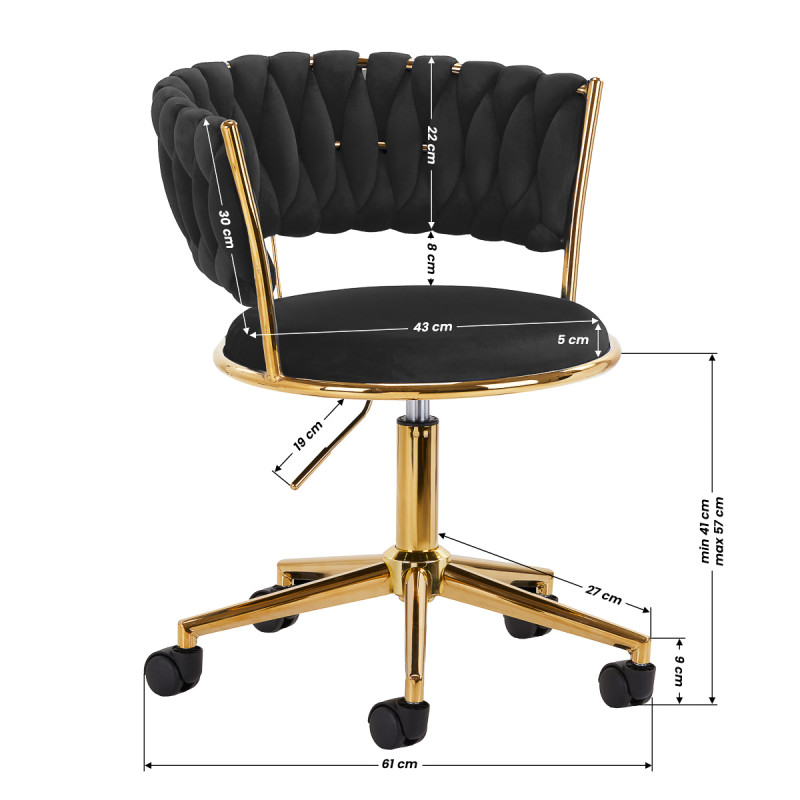 4Rico swivel chair QS-GW01G black
