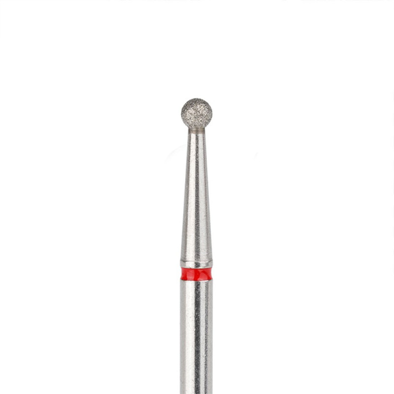 Diamond drill bits for manicure "Ball" - Orange Beauty Tools - Red - 3.0 mm
