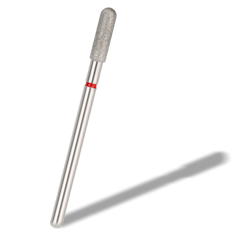 Diamond drill bits for manicure "Cylinder" - Orange Beauty Tools - Red - 3.0 mm