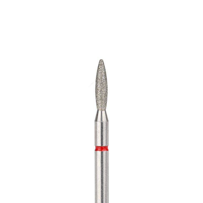 Алмазная фреза для маникюра "Пламя" - Orange Beauty Tools - Красная - 2.0*8.4 мм